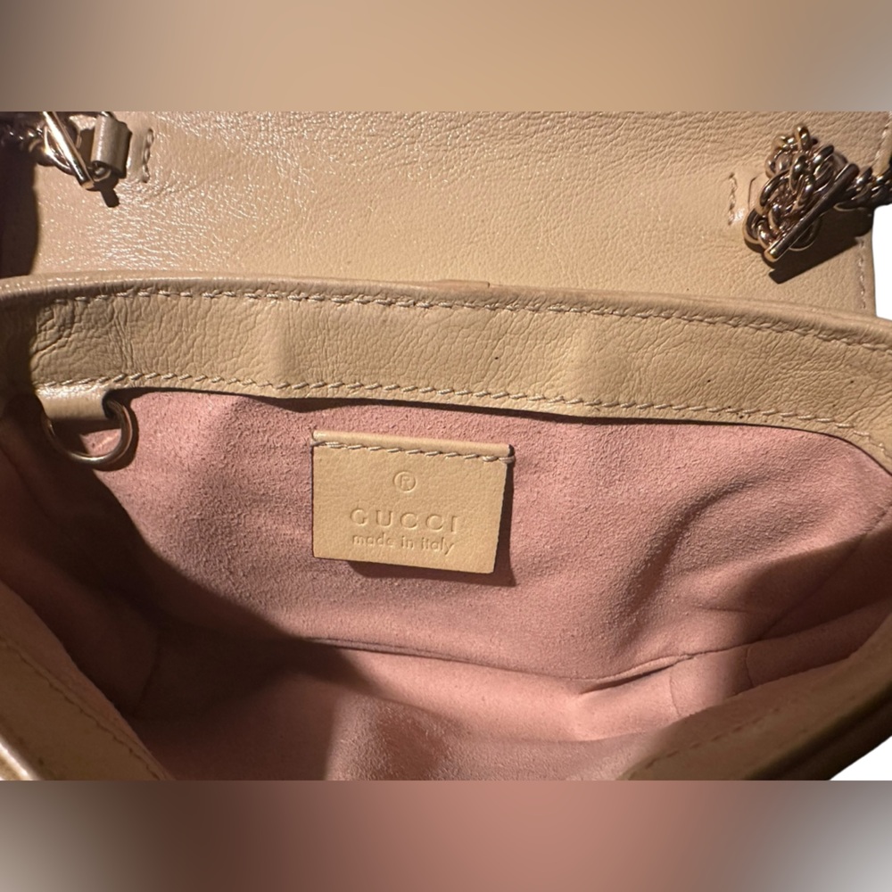 Gucci Azalea GG Marmont Diagonal Calfskin Matelasse Crossbody Mini Bag Red Blue - Picture 14 of 15